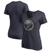 Buffalo Sabres Women's Static Logo V-Neck T-Shirt - Navy | US 2926728