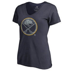 Buffalo Sabres Women's Static Logo V-Neck T-Shirt - Navy | US 2926728