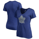 Toronto Maple Leafs Women's Static Logo V-Neck T-Shirt - Royal | US 2926751