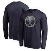 Buffalo Sabres Static Logo Long Sleeve T-Shirt - Navy | US 2926859