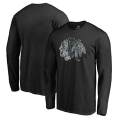 Chicago Blackhawks Static Logo Long Sleeve T-Shirt - Black | US 2926862
