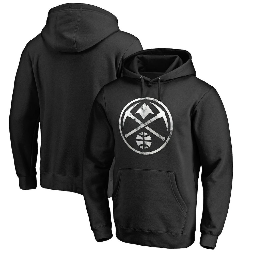 Denver Nuggets Marble Logo Pullover Hoodie Black outlet