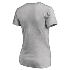 Brooklyn Nets Women's Primary Logo V-Neck T-Shirt Ash