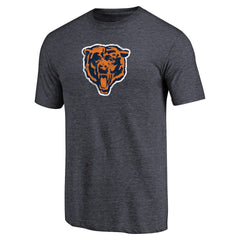 Chicago Bears Throwback Logo Tri-Blend T-Shirt - Navy T-shirts