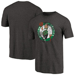 Boston Celtics Distressed Logo Tri-Blend T-Shirt Black
