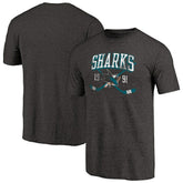 San Jose Sharks Vintage Collection Line Shift Tri-Blend T-Shirt - Black | US 2953231