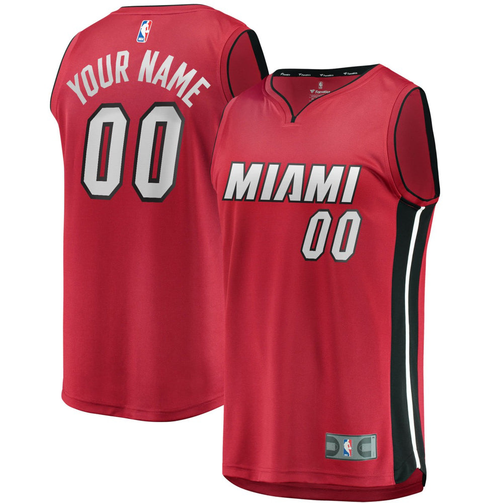Miami Heat Youth Fast Break Replica Custom Jersey Red Statement Edition - Fanatics