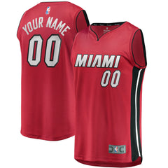 Miami Heat Youth Fast Break Replica Custom Jersey Red Statement Edition - Fanatics