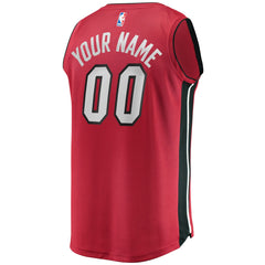 Miami Heat Youth Fast Break Replica Custom Jersey Red Statement Edition - Fanatics