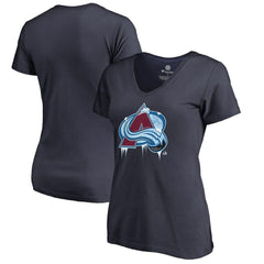 Colorado Avalanche Women's Fan Favorite Team Slogan V-Neck T-Shirt - Navy | US 2970600