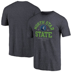 Minnesota Timberwolves North Star State Hometown Collection Tri-Blend T-Shirt Navy