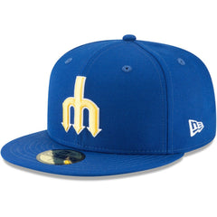Seattle Mariners New Era Cooperstown Collection Wool 59FIFTY Fitted Hat - Blue Hats