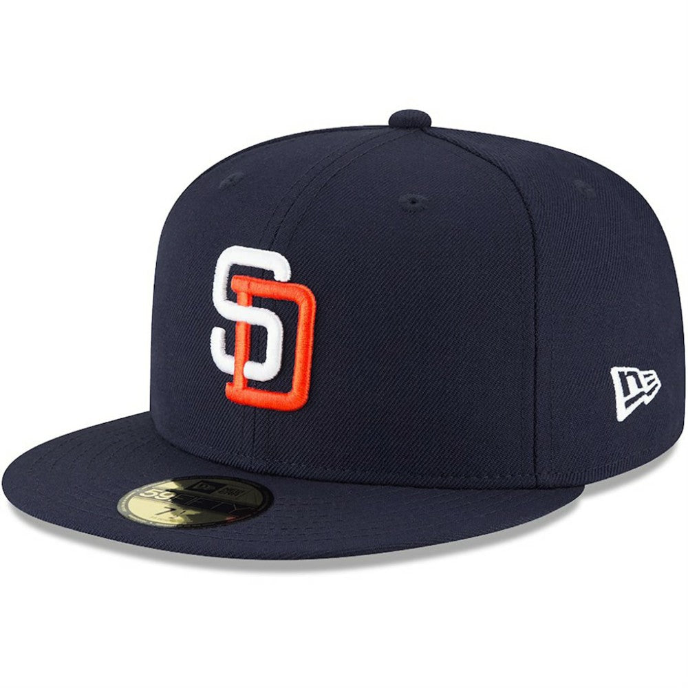 San Diego Padres New Era Cooperstown Collection Wool 59FIFTY Fitted Hat - Navy Hats