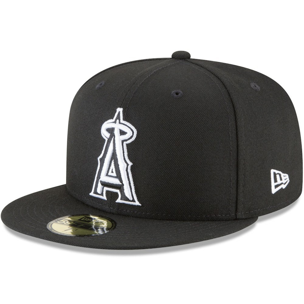 Los Angeles Angels New Era 59FIFTY Fitted Hat - Black Hats