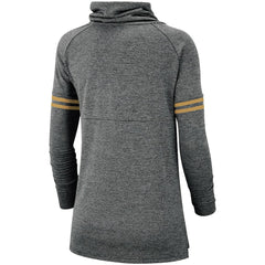 New Orleans Saints Women's Historic Marks Long Sleeve Tri-Blend Funnel Sweatshirt - Black Sweatshirts