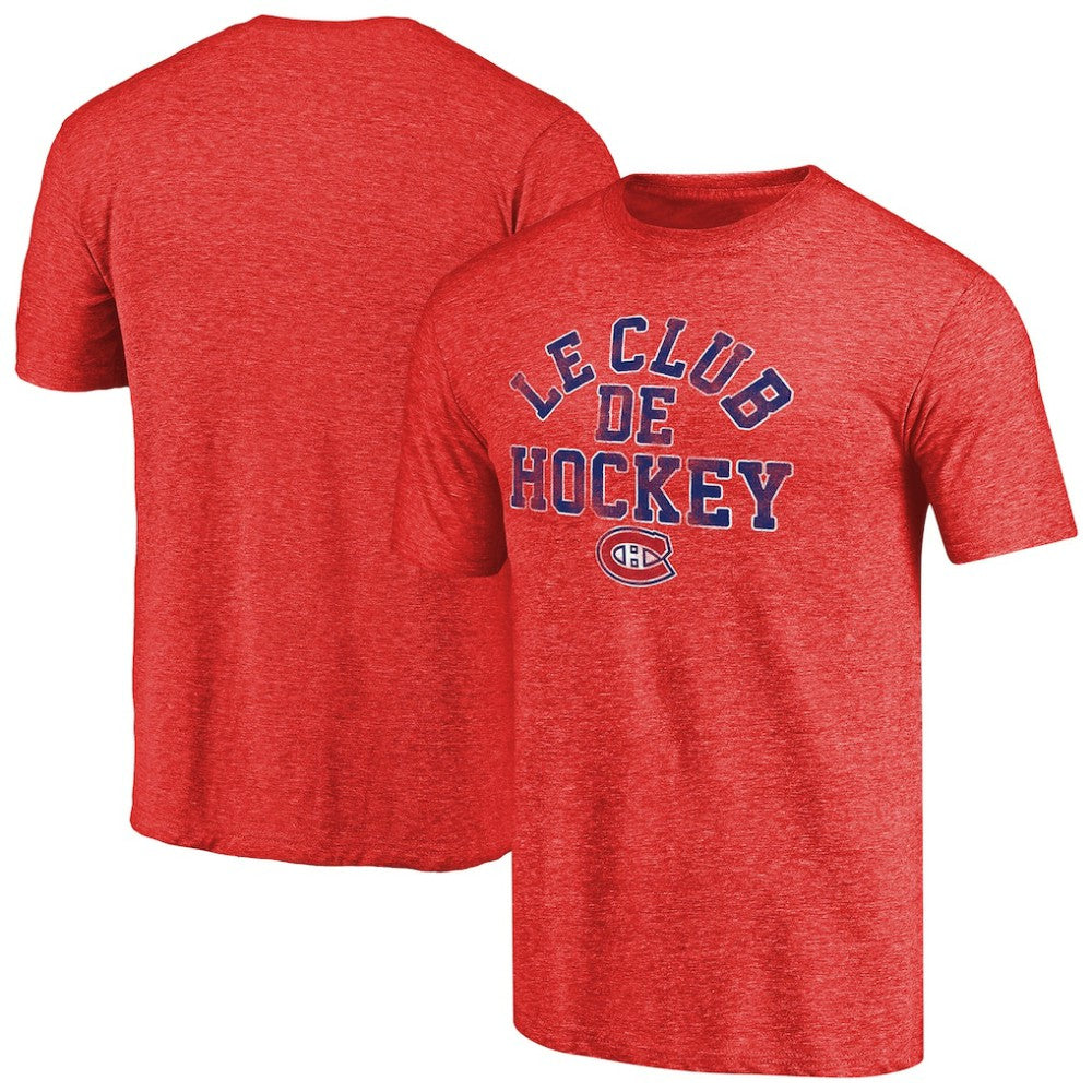Montreal Canadiens Hometown Collection Le Club Tri-Blend T-Shirt - Red | US 2991658