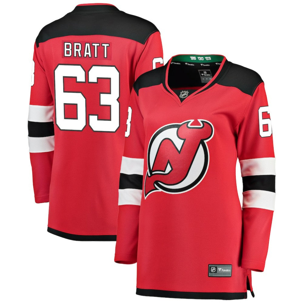 Jesper Bratt New Jersey Devils Fanatics Women's Home Breakaway Player Jersey - Red | US 2994918
