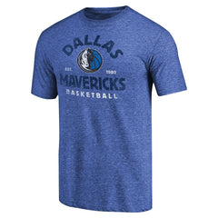 Dallas Mavericks Vintage Arch Tri-Blend T-Shirt Royal