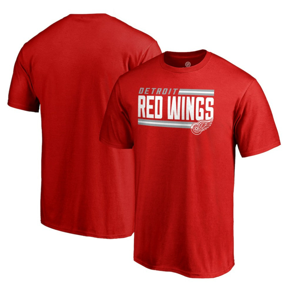 Detroit Red Wings Iconic Collection On Side Stripe T-Shirt - Red | US 2999577