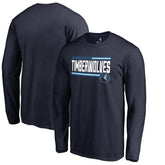 Minnesota Timberwolves Onside Stripe Long Sleeve T-Shirt Navy