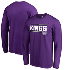 Sacramento Kings Onside Stripe Long Sleeve T-Shirt Purple