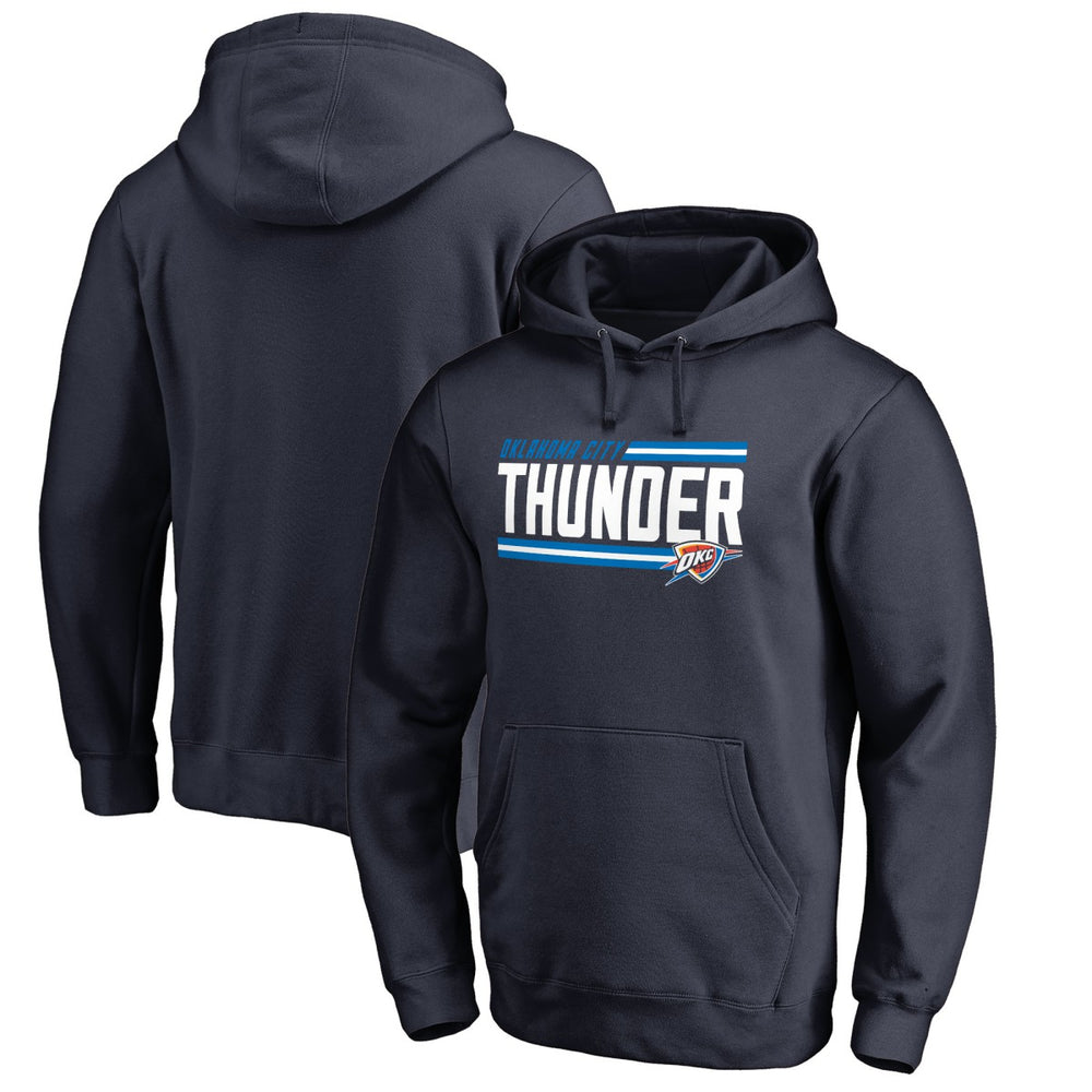 Oklahoma City Thunder Onside Stripe Pullover Hoodie Navy outlet