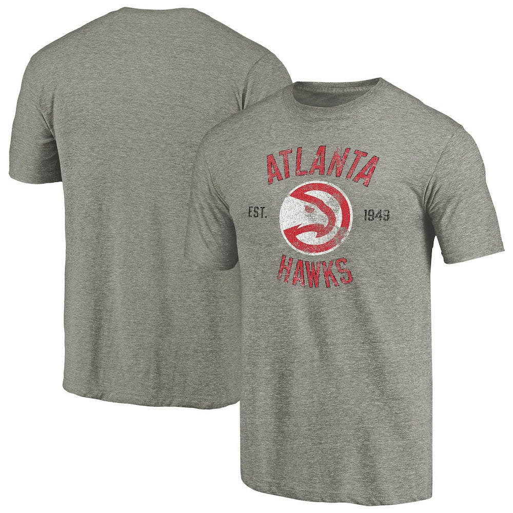 Atlanta Hawks Team Heritage Tri-Blend T-Shirt Gray