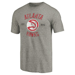 Atlanta Hawks Team Heritage Tri-Blend T-Shirt Gray