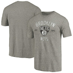 Brooklyn Nets Team Heritage Tri-Blend T-Shirt Gray outlet