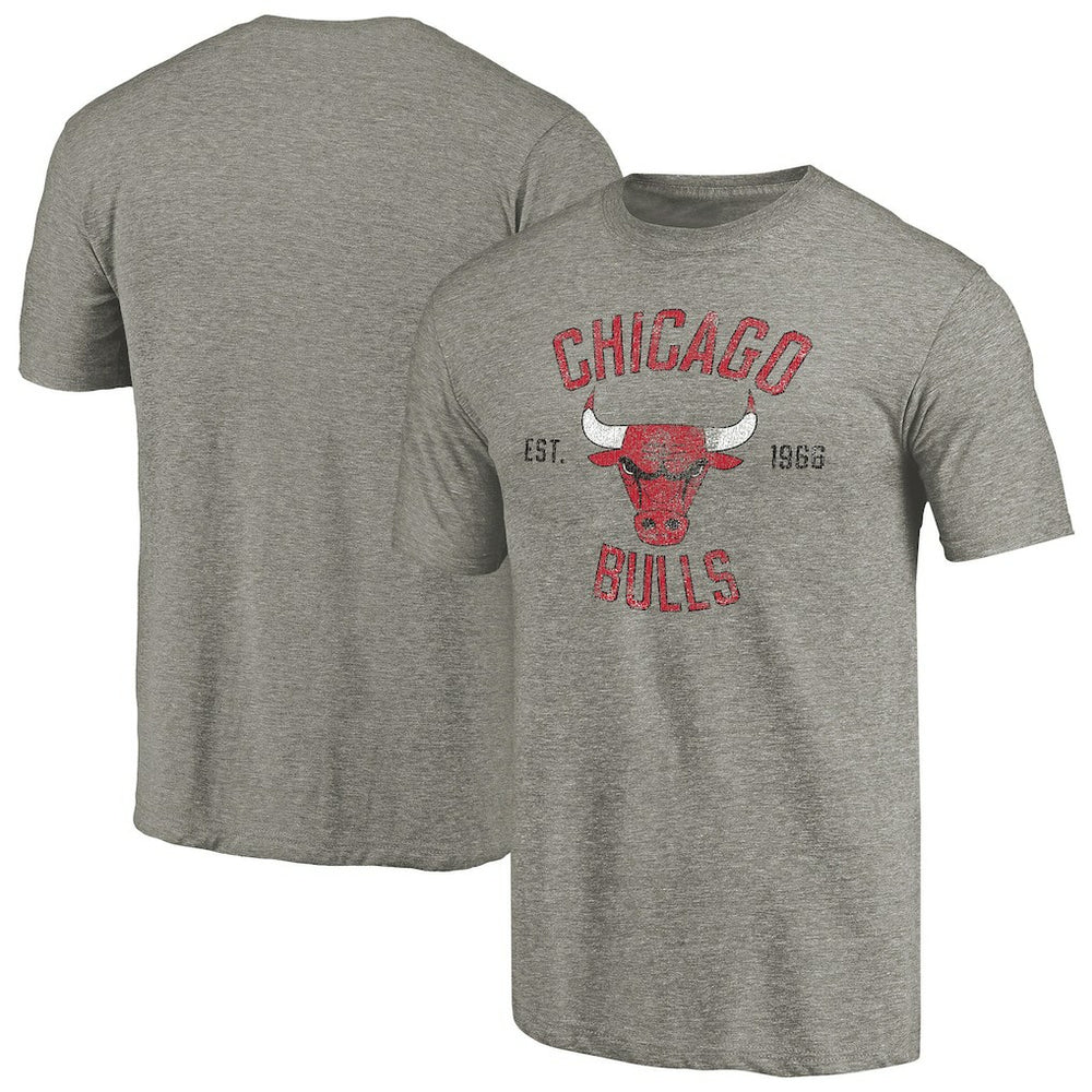 Chicago Bulls Team Heritage Tri-Blend T-Shirt Gray outlet