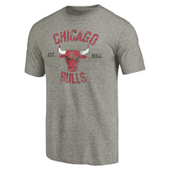 Chicago Bulls Team Heritage Tri-Blend T-Shirt Gray outlet