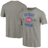 Detroit Pistons Team Heritage Tri-Blend T-Shirt Gray outlet