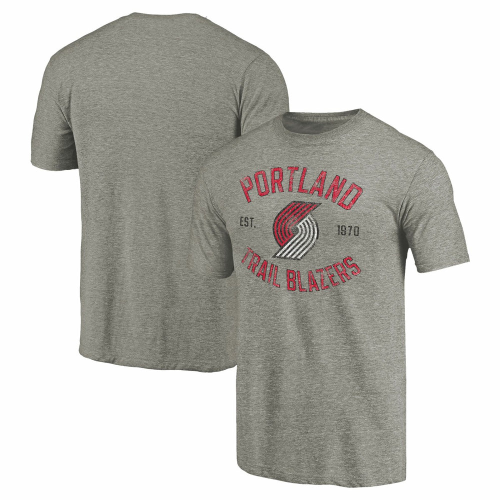Portland Trail Blazers Team Heritage Tri-Blend T-Shirt Gray outlet