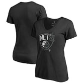 Brooklyn Nets Women's X-Ray Slim Fit V-Neck T-Shirt Black outlet