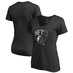 Brooklyn Nets Women's X-Ray Slim Fit V-Neck T-Shirt Black outlet