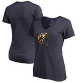 Denver Nuggets Women's X-Ray Slim Fit V-Neck T-Shirt Navy