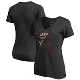 Toronto Raptors Women's X-Ray Slim Fit V-Neck T-Shirt Black outlet