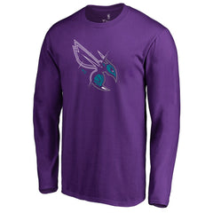 Charlotte Hornets X-Ray Long Sleeve T-Shirt Purple
