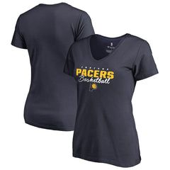Indiana Pacers Women's Script Assist V-Neck T-Shirt Navy outlet
