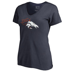 Denver Broncos Women's X-Ray V-Neck T-Shirt - Navy T-shirts