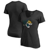 Jacksonville Jaguars Women's X-Ray Slim Fit V-Neck T-Shirt - Black T-shirts