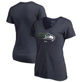 Seattle Seahawks Women's X-Ray V-Neck T-Shirt - Navy T-shirts
