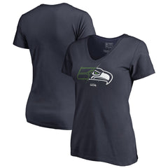 Seattle Seahawks Women's X-Ray V-Neck T-Shirt - Navy T-shirts