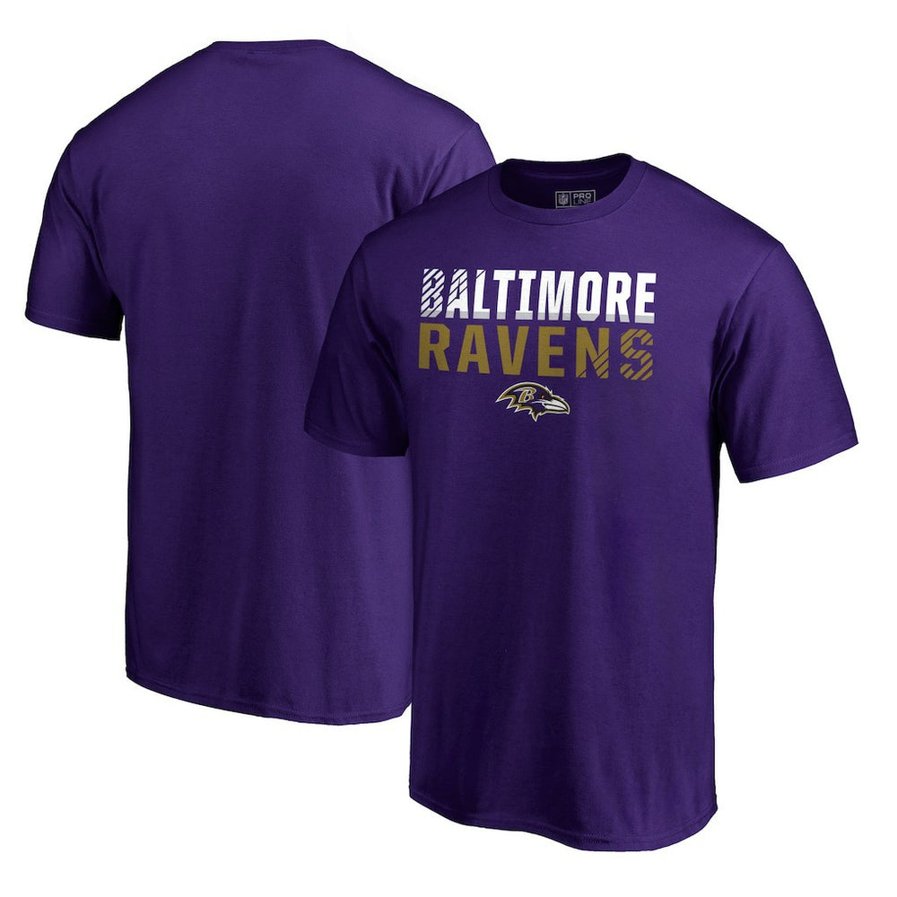 Baltimore Ravens Iconic Collection Fade Out T-Shirt - Purple T-shirts