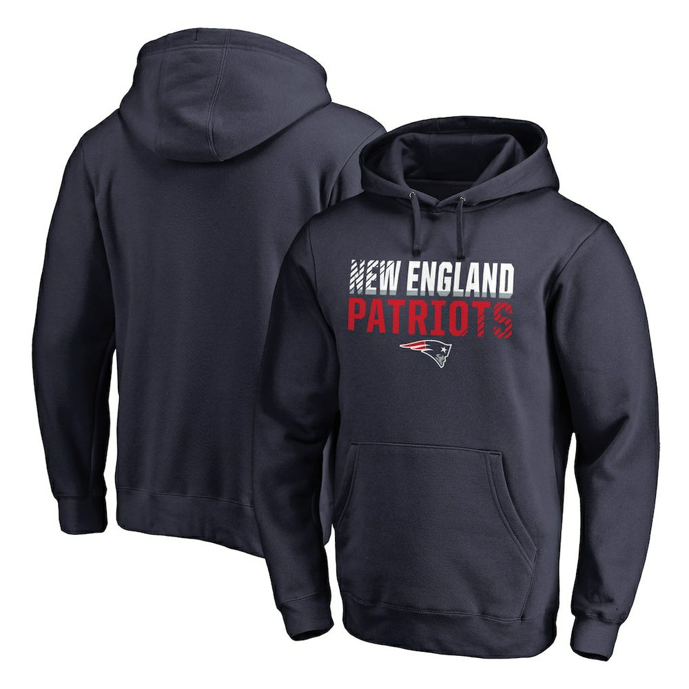 New England Patriots Iconic Collection Fade Out Pullover Hoodie - Navy Hoodies