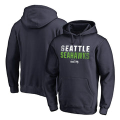 Seattle Seahawks Iconic Collection Fade Out Pullover Hoodie - College Navy Hoodies