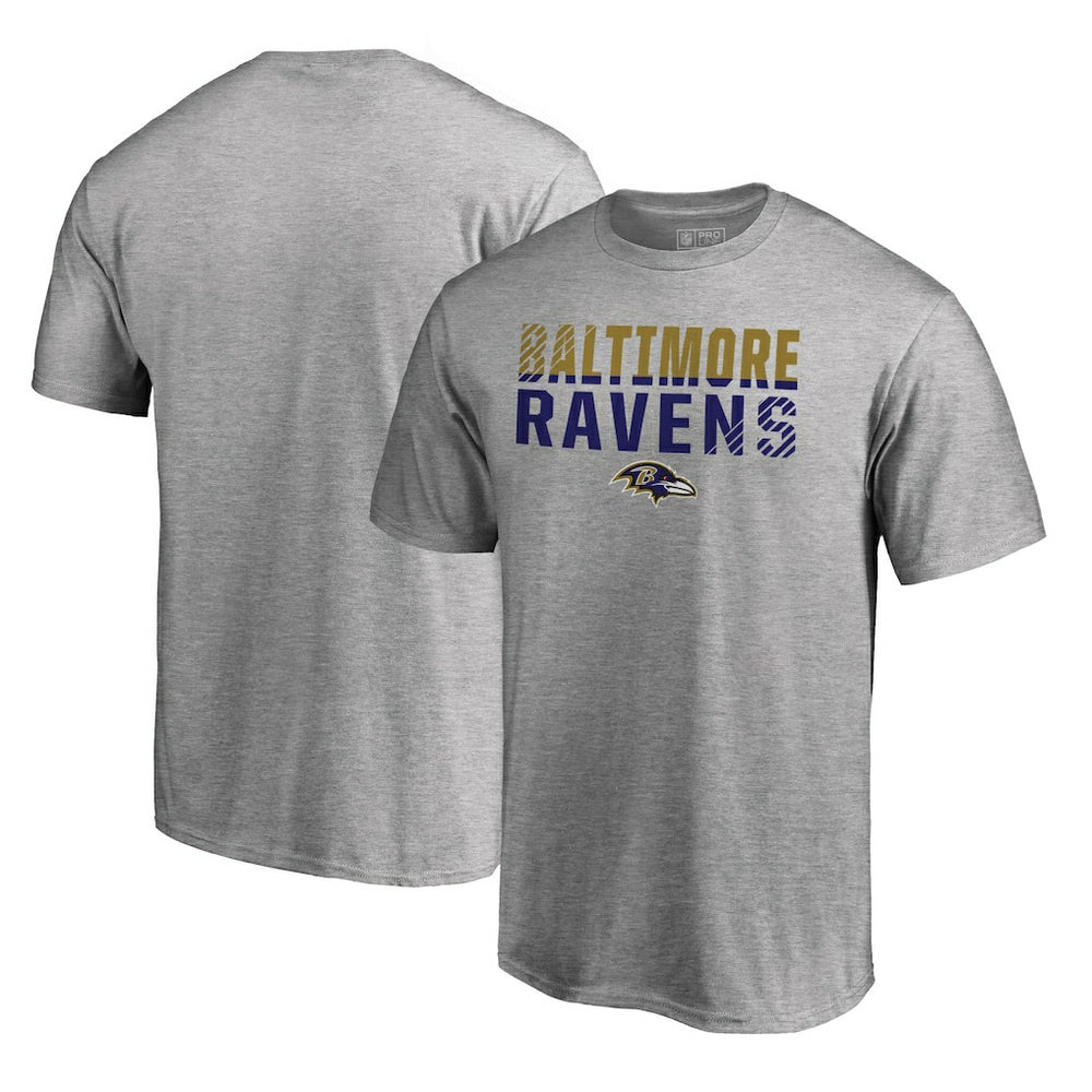 Baltimore Ravens Iconic Collection Fade Out T-Shirt - Ash T-shirts