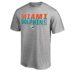 Miami Dolphins Iconic Collection Fade Out T-Shirt - Ash T-shirts