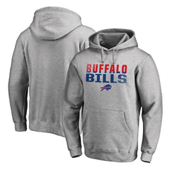 Buffalo Bills Iconic Collection Fade Out Pullover Hoodie - Ash Hoodies