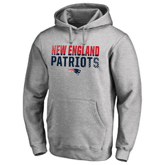 New England Patriots Iconic Collection Fade Out Pullover Hoodie - Ash Hoodies